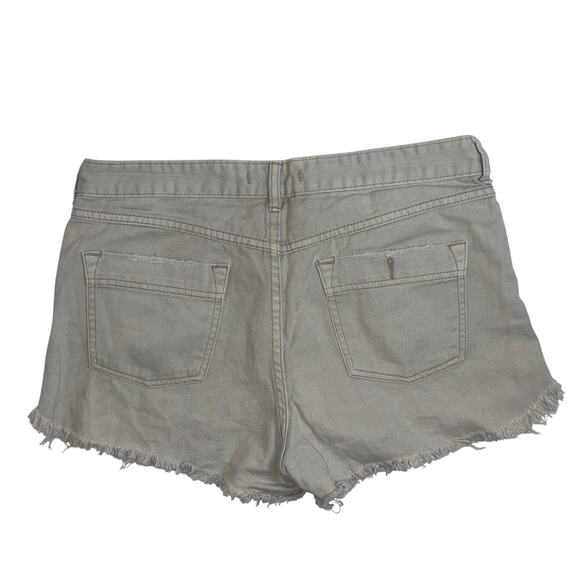 Free People Denim Jean Shorts Cut Offs Womens 30 Gray Raw Hem Festival Summer - Picture 2 of 8